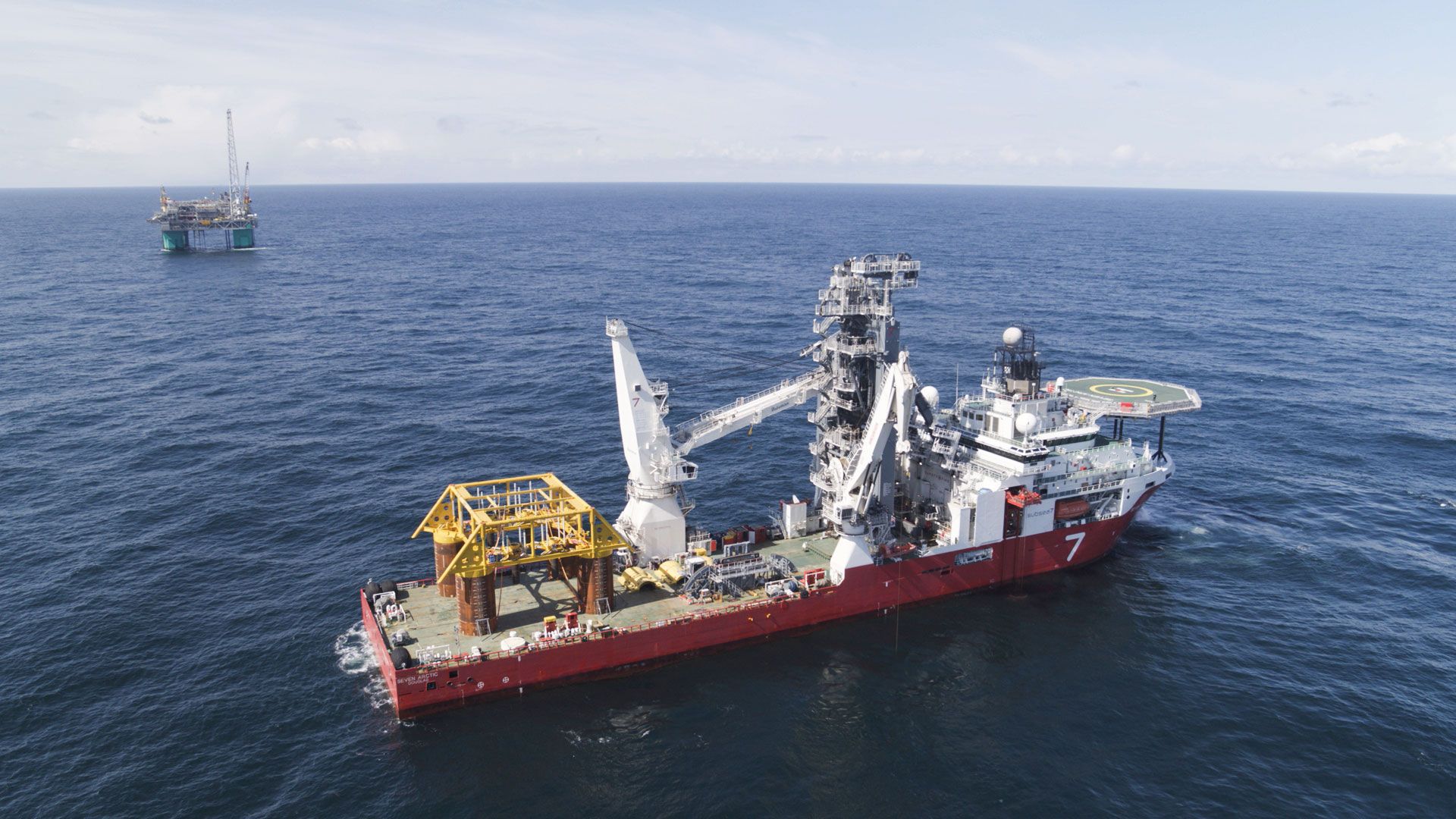 Wintershall Dea Plattform Gjøa Schiff Norwegische See