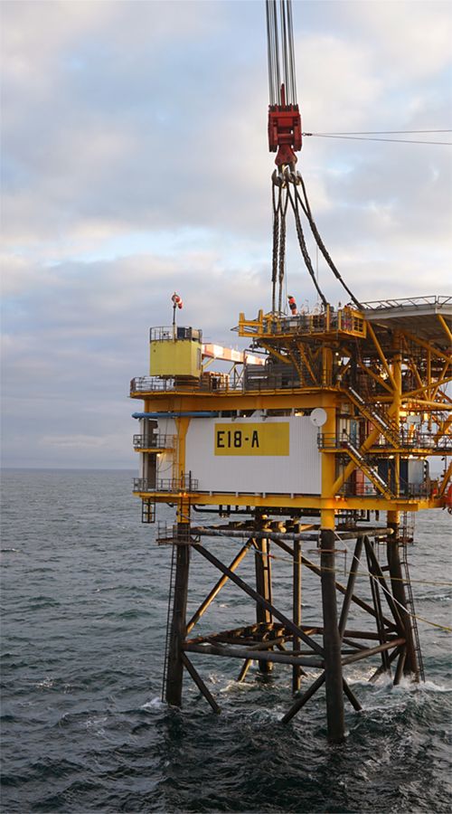Das Oberdeck der E18-A Plattform